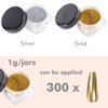 Metallic Chrome Powder Hisight 2 pcs Nail Art Mirror Glitter Chrome Pigment Powder Dust Nail Sequins Gold Silver Color Nail Art Tools with Sponge Stick ×2 (Silver Gold)