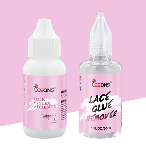 2 Bottles Glue Set-Waterproof Wig Glue for Lace Wigs and Lace Glue Remover(1PCS Wig Glue 1.28oz+1PCS Lace Glue Remover 1oz)