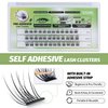 ETVITE Self Adhesive Eyelashes No Glue Eyelashes Self Adhesive Lashes Reusable Lash Clusters Pre Glued Eyelashes Non-irritating Pressure Sensitive Adhesive by ETVITE 10/12/14mm (Natural)