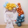 MYDECORBL Balloons Combination,91 Pcs Cow and Clouds Party Balloons Garland Arch Kit Slate Blue Natural Sand Cloud Retro Burnt Orange Mustard Yellow Balloon for Baby Shower Farm Theme Birthday Party