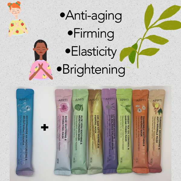 2pk Jelly Face Mask - Luxury DIY Spa Face Mask (Rose + Nicotinamide)