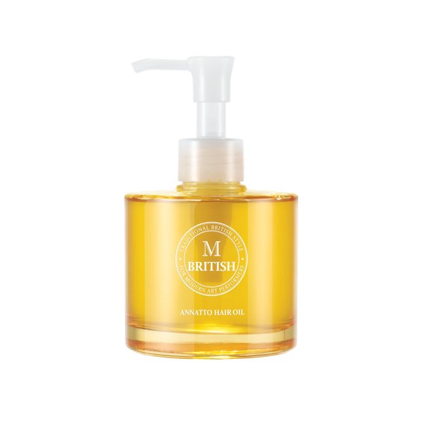 BRITISH M Annatto Hair Oil | Protects hair | Vegan | for all hair type | Frizz-free Shine | Instantly Absorbed | Treatment (4.73 fl.oz)