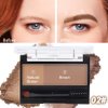 Kaely 2 Color Eye Brow Powder Makeup Kit,Eyebrow Contour Palette for Beginners,Brow Stamp Stencils Kit,Eyebrows Waterproof Gel with Brush,maquillaje para cejas,02 Natural Brown+Brown