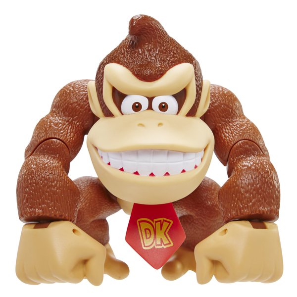 Super Mario Donkey Kong 6-Inch Deluxe Action Figure, with Up to 10 Points of Articulation, Official Nintendo Licensed Product Action Figure, for Kids Ages 3+