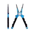 CRAZY SHARK Professional Saltwater/Freshwater Fishing Pliers Hook Remover Fishing Line Cutters with Sheath and Lanyard (Blue.T)