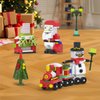 8 in 1 Christmas Building Blocks Set for Kids , 683PCS Building Blocks Set with Santa Claus Snowmen Trees and Trains, Christmas Birthday Party Goodie Bags Stuffers, Xmas Present for Boys Girls Ages 6+