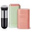 Tiejdhr Multi-Use Makeup Blush Stick Send for Makeup Brush, Waterproof & Moisturizer Beauty Tinted Solid Blush Stick, Facial Contouring Highlight & Brighten Face Stick (#01 Shine Pink)