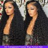 AUOCATTAIL 30 Inch Curly Wigs 13x4 HD Lace Deep Wave Front 180% Density Pre-Plucked with Protein Silk Simulation Human Hair for Black Women