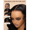 UNICE Silk Straight Pre Everything Frontal Wig 13x4 Ear to Ear Pre Cut Lace Front Wigs Human Hair Bleached Invisible Knots Put on and Go Glueless Wig Human Hair Pre Plucked 18 inch