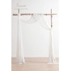 Floroom Wedding Arch Draping Fabric 2 Panels 20Ft White Chiffon Fabric Drapes Arbor Drapery Wedding Ceremony Reception Swag Decorations