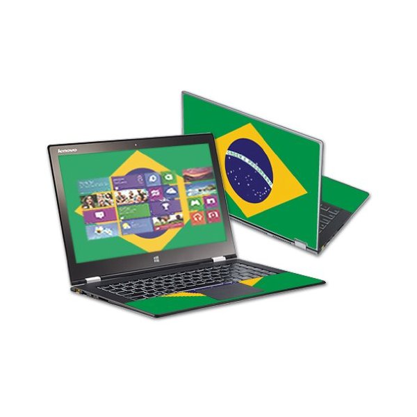 MightySkins Skin Compatible with Lenovo IdeaPad Yoga 2 Pro 13.3" Touchscreen wrap Sticker Skins Brazilian Flag