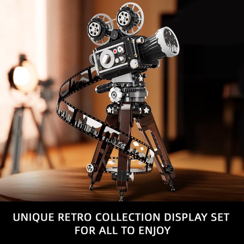 YEECHAO Retro Tribute Camera Building Set for Adults, Ideas Movie Art Camera Collectible Display Model, Compatible with Lego Dsiney 100, STEM Building Toy Gift for Boys Girls (655 PCS)