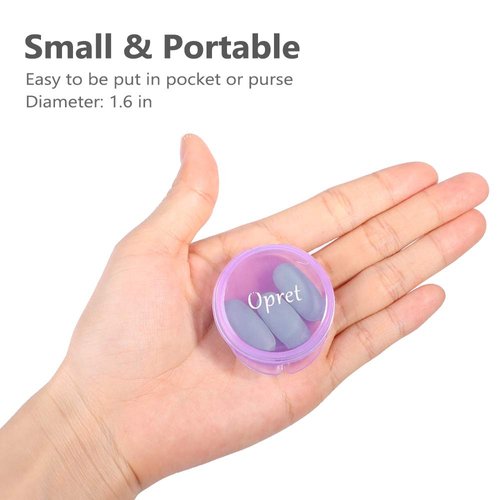 Opret Small Pill Box (3 Pcs), Cute Pill Case Portable for Pocket Purse Briefcase Travel Pills Box Medicine Storage Container Earplug Case (Rose&Blue&Purple)