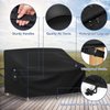 Richwon Outdoor Couch Cover Waterproof, 3-Seater Outdoor Sofa Cover, Patio Furniture Covers with Air Vent and Handles, 70W x 38D x 31H Inches, Black