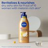 NIVEA Skin Firming Melanin Beauty and Hydration Body Lotion with Q10 and Argan Oil, Firmer Skin in as Little As Two Weeks, 16.9 Fl Oz Bottle