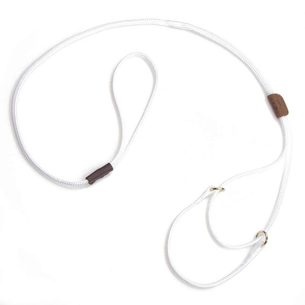 Mendota Pet Show Martingale Style Leash - Leash & Collar Combo, Made in The USA - White, 8 in x 1/8 in x 40 in