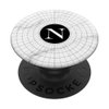 Cell Phone Pop Out Holder,White and Black Spiderweb Letter N PopSockets Grip and Stand for Phones and Tablets