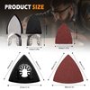 104Pcs Oscillating Tool Detail Sanding Pads Kit, 2Pcs Triangle Sanding Pads and 2Pcs Finger Sanding Pad, 100Pcs Multitool Sandpaper, Grit Fit for Finishing Wood Sanding Plaster
