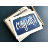 Palmer Street Press Congrats! Inky Navy Congratulations Cards - Set of 8 Congratulations Greeting Cards And 8 Envelopes - Congratulations Graduation Card - Designed, Printed and Packaged in the USA