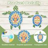 WEBEEDY 2 Set DIY Turtle Mosaic Kit Mosaic Sea Turtle Mosaic Wall Art Turtle DIY Craft Kit for Adults Patio Yard Pool and Garden Christmas Decor Crafts Gift for Fun Home Activities