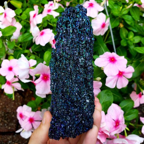Sublime Gifts Carborundum Silicon Carbide rainbow Mineral Specimen - crystal Healing Reiki Stone metaphysical free formed chakra - carborundum - piece #55