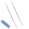 2Pcs Cosmetic Mixing Makeup Spatula Nail Art Palette Stick Stirring Stainless Steel Rod Mixer Artist Tool for Salon Color Cream Mixing for Professional and Personal Use (Silver)