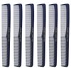 Allegro Combs 400 Barber Comb Hair Cutting Combs Pocket Combs Combs for Hair Stylist Comb Set Styling Comb 6 Pcs. (Dark Blue)