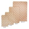 CuteBox Flat Paper White Polka Dot Kraft Gift Bags (6" x 9") for Merchandise, Crafts, Party Favors, Retail, Handmade Goods, Arts and Crafts, Outdoor Events, Holidays, Weddings 100pc