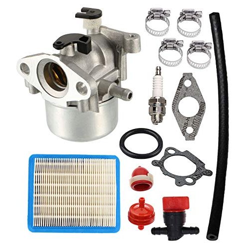 799866 Carburetor for Briggs Stratton 790845 799871 796707 794304 Toro Craftsman Lawn Mower Generator Quantum Engine Carb with 491588S Air Filter Spark Plug Primer Bulb fuel shut-off valve kit