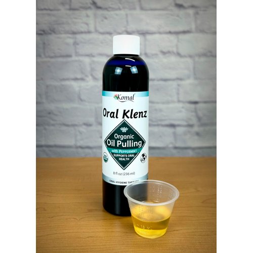 AyurBest Oral Klenz Peppermint/Ayurvedic Oil Pulling with Turmeric, Coconut Oil USDA Certified Organic, 8 fl oz ea, Pack of 2