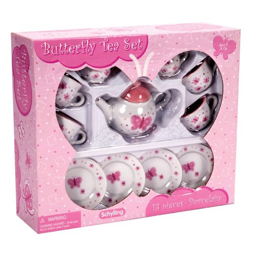 Schylling Butterfly Porcelain Tea Set