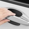 neynavy 8 PCS Car Door Handle Scratch Protectors, Universal Carbon Fiber Car Door Handle Paint Guard, Door Handle Cups Protective Film Side Sticker, Prevent Paint Chipping Door Bowl Sticker (Black)