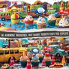 40 Pcs Transportation Cupcake Toppers - Perfect for Transportation-Themed Party Decorations and Cupcake Decor