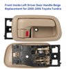 Lcyolada Interior Door Handles W/Bezel (Pair), Beige, Front Left Driver & Right Passenger for Toyota Tundra 2000 2001 2002 2003 2004 2005 2006