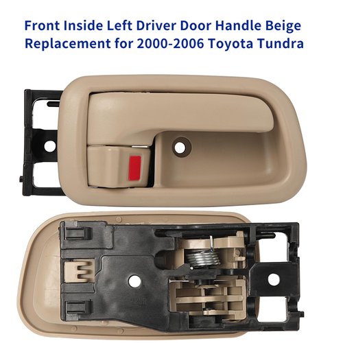 Lcyolada Interior Door Handles W/Bezel (Pair), Beige, Front Left Driver & Right Passenger for Toyota Tundra 2000 2001 2002 2003 2004 2005 2006