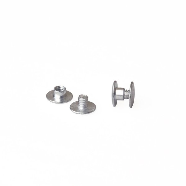 TRUBIND Chicago Screw and Post Sets - 1/8 inch Post Length - 3/16 inch Post Diameter - Aluminum Hardware Fasteners - 100 Screws with 100 Posts for Binding, Albums, Scrapbooks - (100 Sets/Bx)