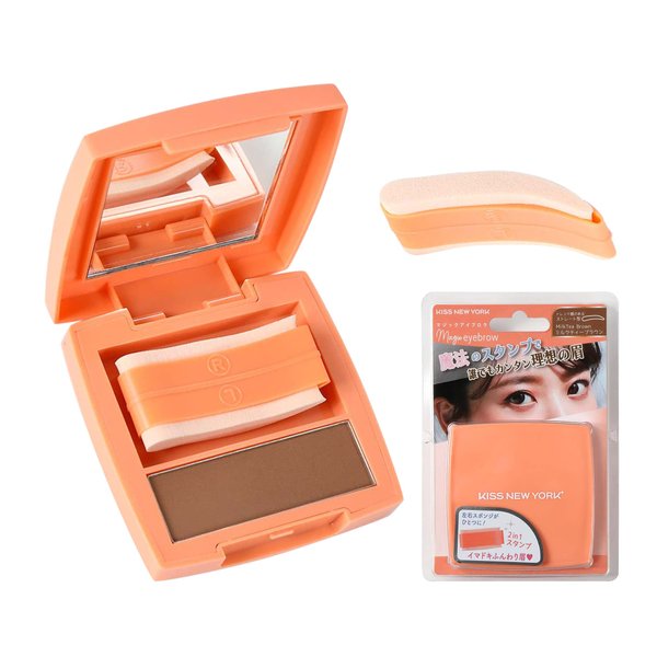 Kiss New York Magic Eyebrow Stamp Eyebrow Powder (Straight, Milk Tea Brown)