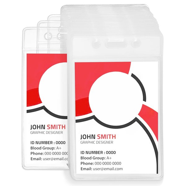 Staples 811658 37868-Cc Id Badge Holders Vertical 50/Pack
