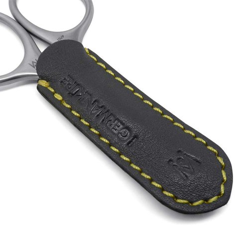 GERMANIKURE Rounded Baby Nail Scissors - FINOX Surgical Stainless Steel baby scissors and Manicure Tools in Leather Case - Self Grooming Scissors for nails Ethically Made in Solingen Germany - 4701