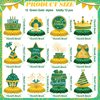 Sabary 12 Pcs Green Gold Happy Birthday Decoration Gold Honeycomb Centerpieces Party Supplies Balloon Crown Paper Centerpiece Table Decorations Royal Table Centerpieces for Men Women Party