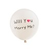 JHere Will You Marry Me White Latex Balloons for Romantic Surprise Party Balloons, Propose, Engagement, Wedding - Pack of 30, 12 inch