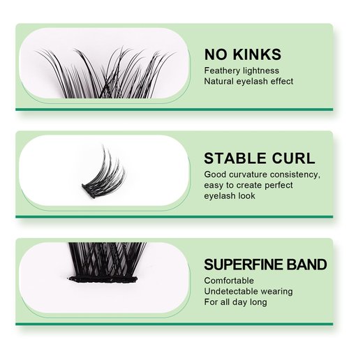 Lashsure Self Adhesive Eyelash Clusters Kit - Natural Black, Reusable False Eyelashes Kit for Women, Easy to Apply, Lightweight & Natural Looking (MF10-2)