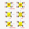 Swaytail Premium 97mm Mecanum Wheel for AGV Robot Car Chassis, Omni Directional Tire with 4pcs Metal 6mm Coupling Motor Connector for Arduino Raspberry Pi Microbit DIY RC Toy Part STEAM Maker Remote