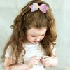 Multicolor Sparkling 5 Inch Glitter Hair Bows - Set of 2 Alligator Clips for Girls, Teens, Toddlers（Rainbow）