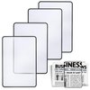 4 Pcs Page Magnifying Sheet 3X Lightweight Optical Plastic Fresnel Lens Bookmark Flat Magnifier for The Elderly and People with Low Vision Books, Bibles, Magazines,Newspaper