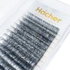 HAICHER Colored Lash Extensions CC Curl 9-18mm Mixed Lash Trays, Holographic Lash Tinsel for Eyelash Extension (Silver, Volume)