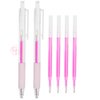 Pink Eyebrow Press in core Microblading Marker Pens, TgoBeauty 2pcs Skin Marker Pen Eyebrow Makeup Position Mapping Mark Tools Eyebrow Mapping Pen Stencil with 4 replacement refills (Pink)