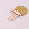 Micro Traders Flower Hair Comb Rhinestone Wedding Bride Headpiece Hair Ornament Decorative Hair Accessories for Women and Girls Hairstyles Champagne