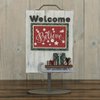 Foundations Décor, Welcome Sign Self Adhesive Magnets, DIY Home Decorations, Craft Kit - Sled with Presents
