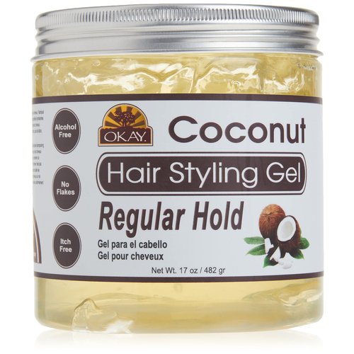 OKAY COCONUT HAIR STYLING GEL, REGULAR HOLD 17OZ
